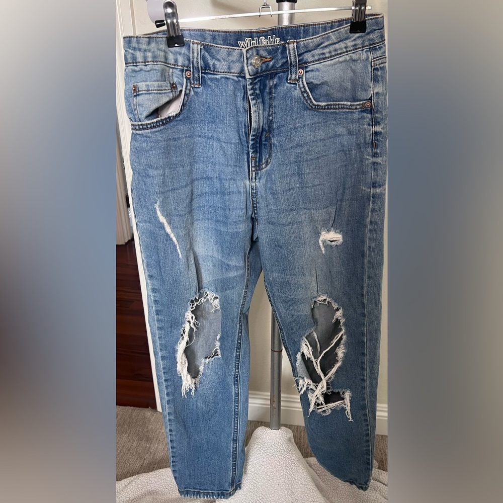 Wild Fable Light Blue Distressed Boyfriend Jeans